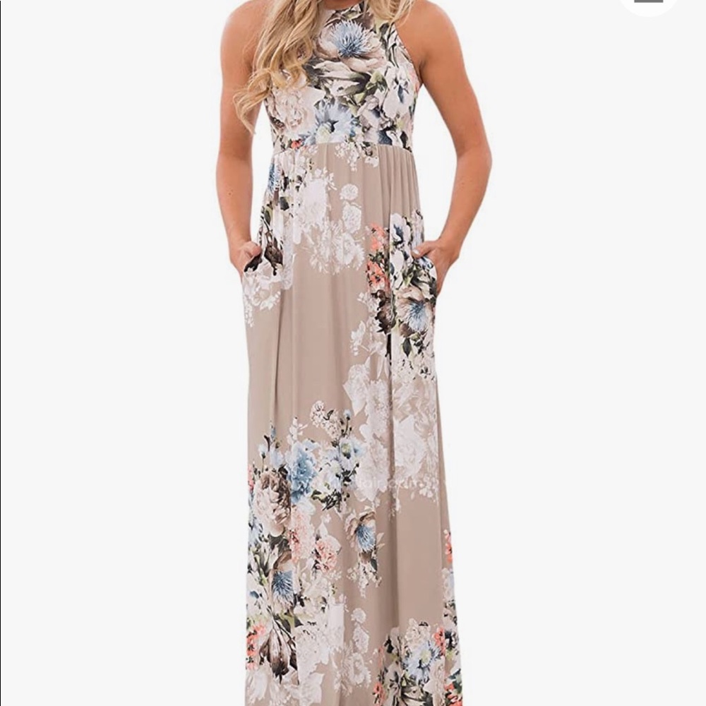 Floral Maxi Dress with Pockets